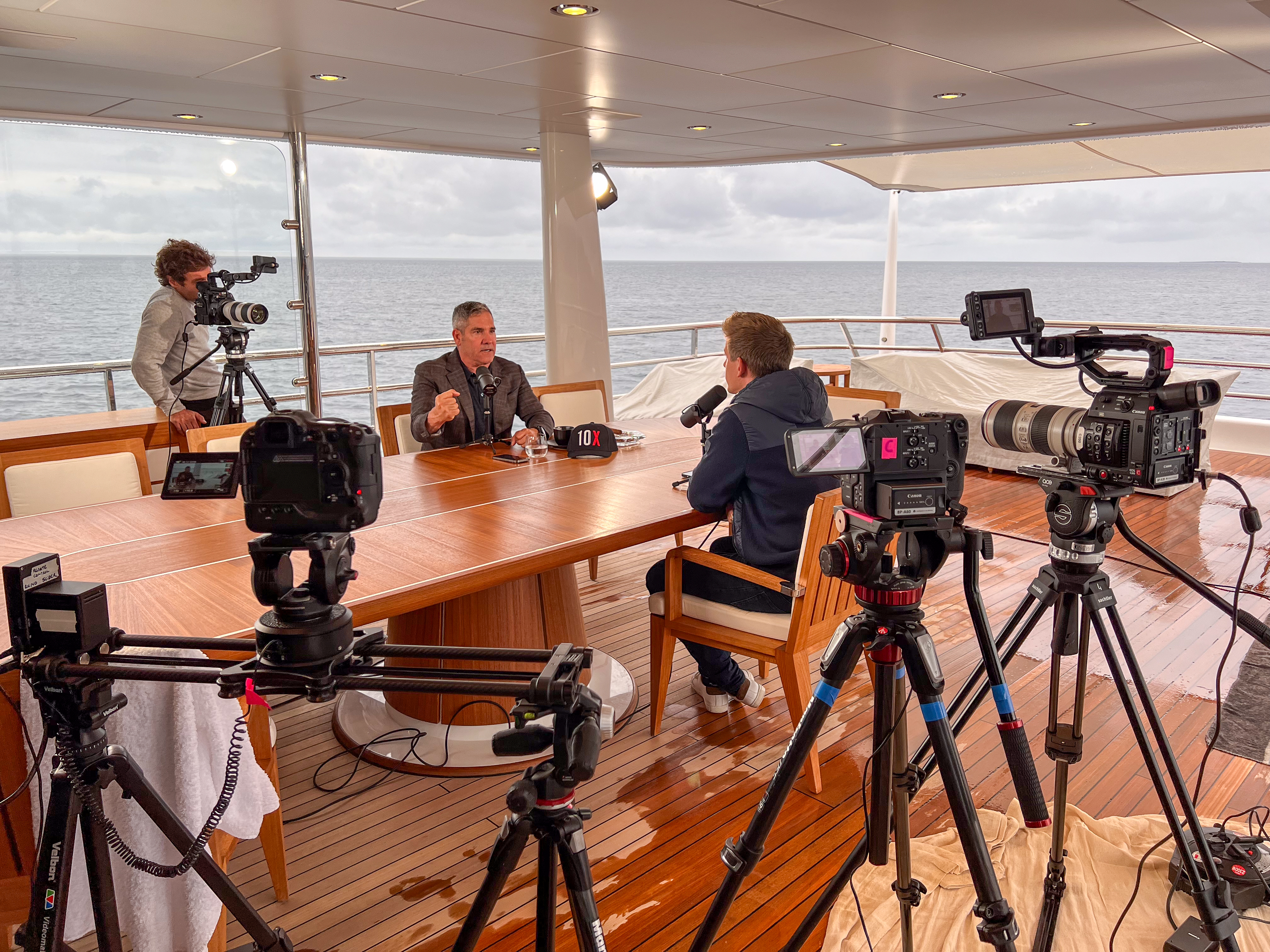 Interview setup sur yacht