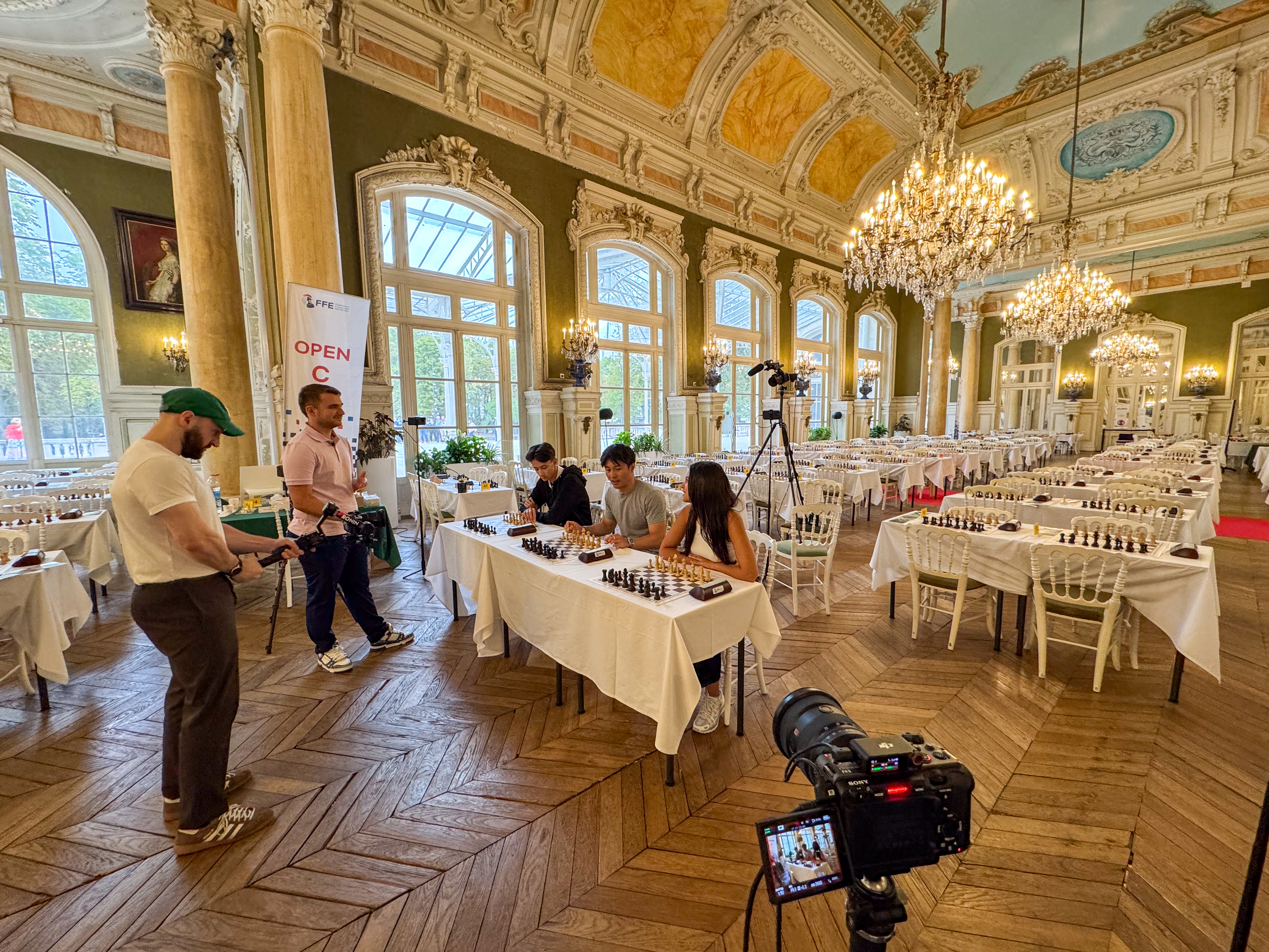 Tournage dans une salle historique