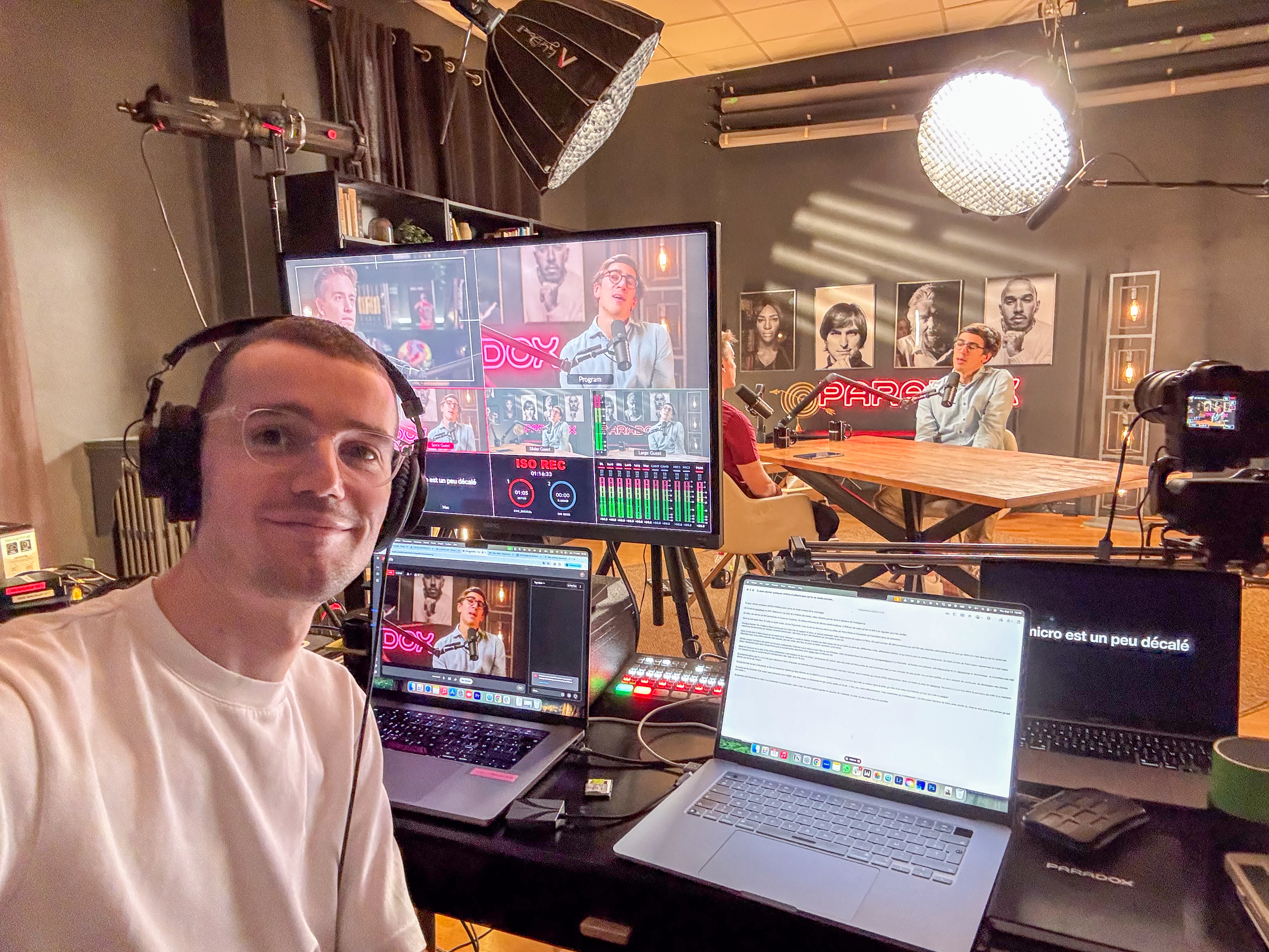 Victor en régie podcast